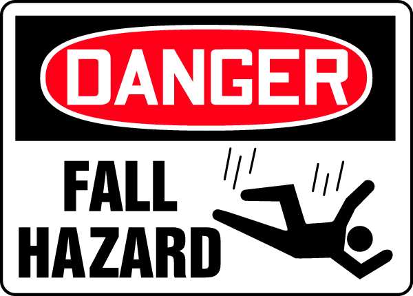 Accuform Danger Sign, 10 in Height, 14 in Width, Vinyl, Rectangle, English MCSP188VS