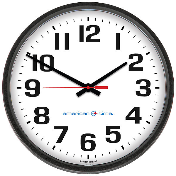 Zoro Select 13-1/8" Roman Face Style Wall Clock, Black E56BASD301G