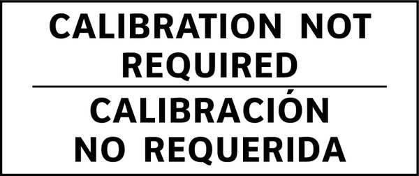 Stranco Calibration Label, Bilingual, 1in H, PK225, TC3-21104 TC3-21104