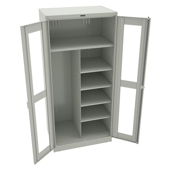 Tennsco 22 ga. Steel Storage Cabinet, 36 in W, 78 in H CVD7820 LIGHT GREY