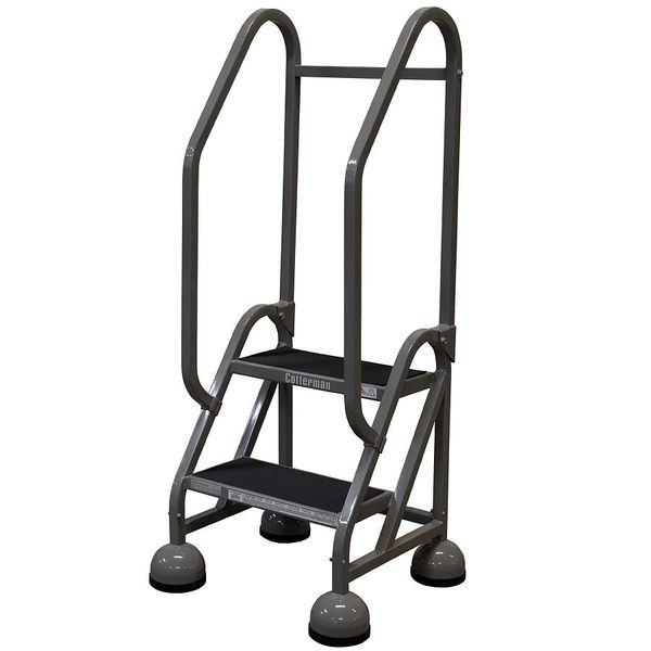 Cotterman 48 in H Steel Rolling Ladder, 2 Steps, 450 lb Load Capacity ST-201 A2 C1 P5