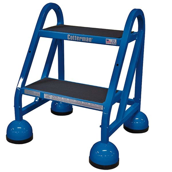 Cotterman Rolling Ladder, Welded, Platform 18"H, Bottom Width: 22" ST-200 A2 C21 P5