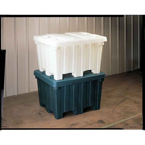 Orbis White Bulk Container, Plastic, 20 cu ft Volume Capacity BC4842-30 NATURAL.