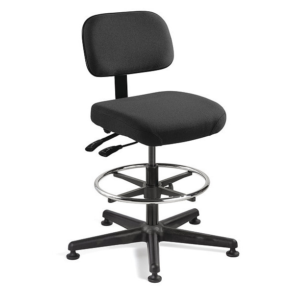 Bevco Black Fabric Task Chair w/ tilt, 23-33" Seat Ht. 5501-F-BK