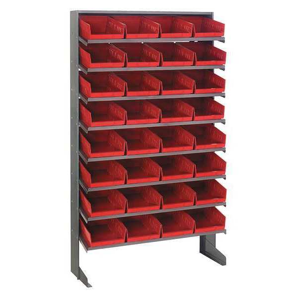 Quantum Storage Systems Steel Pick Rack, 36 in W x 60 in H x 12 in D, 8 Shelves, Gray QPRS-107RD