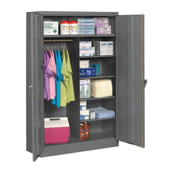 Tennsco 20/22 ga. Steel Storage Cabinet, 48 in W, 78 in H J2478SUC MED GREY