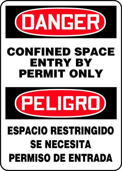 Accuform Spanish-BilinguAl Danger Sign, 14"X10", SBMCSP018VS SBMCSP018VS