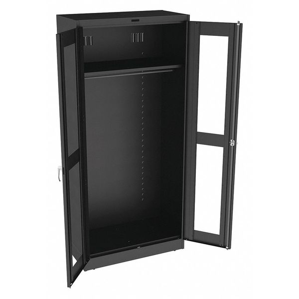 Tennsco 22 ga. ga. Steel Storage Cabinet, 36 in W, 78 in H, Stationary CVD7818W BLACK