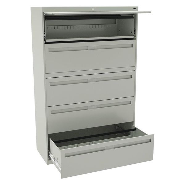 Tennsco 42" W Laterial File Cabinet, Light Gray LPL4260L50 LGHT GREY