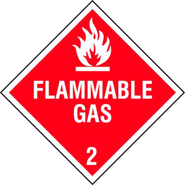 Stranco Vehicle Placard, Flammable Gas w Picto DOTP-0038-PS