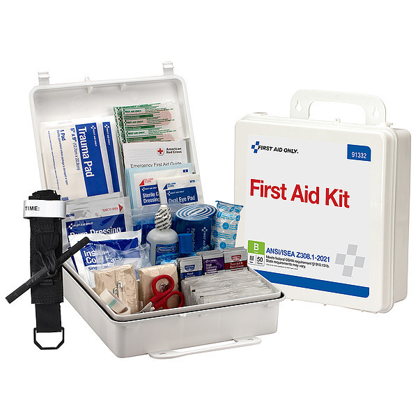 First Aid Only FirstAidKit w/House, 210pcs, 9.5x6.5", WHT 91332