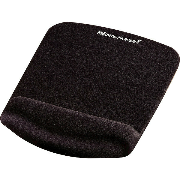 Fellowes Mousepad w/Wrist Support, Black 9252001