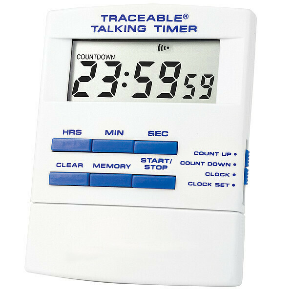 Traceable Digital Timer, Count Down, Count Up, 24hr 9876676