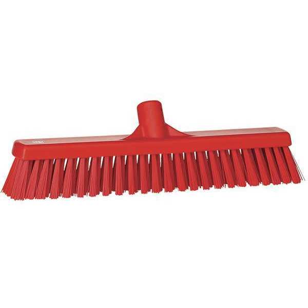 Remco 16 in Sweep Face Broom Head, Soft/Stiff Combination, Synthetic, Red 31744