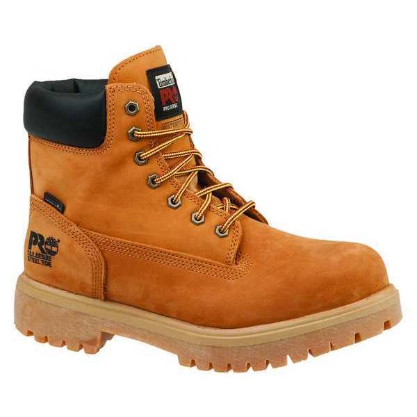 Timberland Pro Size 9-1/2 Men's 6 in Work Boot Steel Work Boot, Wheat 65016