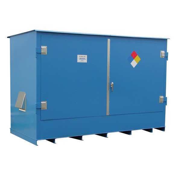 Denios Outdoor IBC 2 Tote Locker, Blue K17-3585