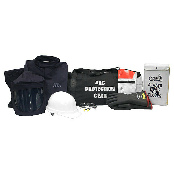 Chicago Protective Apparel Arc Flash Jacket and Pant Kit, Navy, L AG32-JP-L-8.5