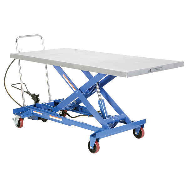 Vestil Air Hydraulic Steel Cart, 1000 lb. Cap, 31-1/2"W, 63"L AIR-1000-LD