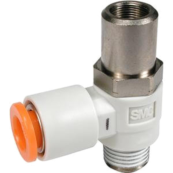Smc Flow Control Valve, 8mm Tube, 1/8 In AS2211F-01-08SD