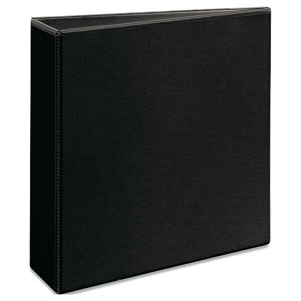 Zoro Select 3" Slant Ring Durable Binder, Black AVE17041