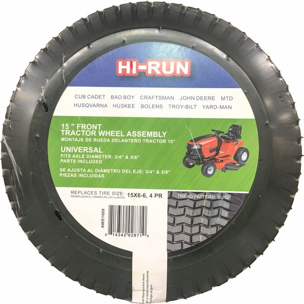 Hi-Run Tires and Wheels, 570 lb, Lawn Mower AWD1009