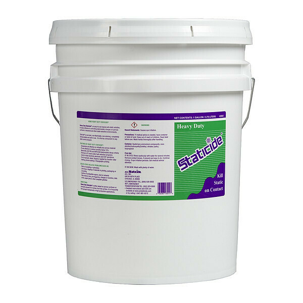 Acl Staticide AntiStatic Liquid, Yellow, Pail, 5 gal 2002-5