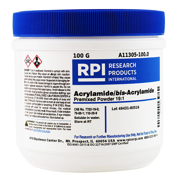 Rpi Acrylamide/bis-Acryl, 29:1 Powder, 100g A11305-100.0
