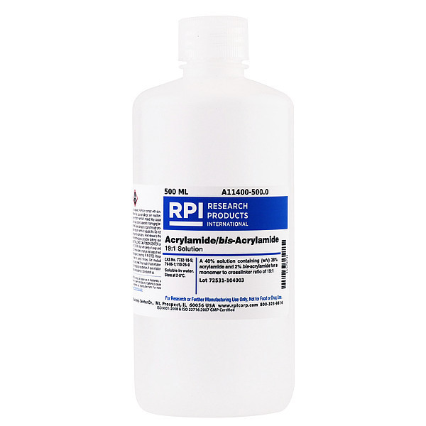 Rpi Acrylamide/bis-Acryl 19:1 Solution, 500mL A11400-500.0
