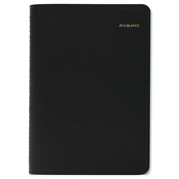 At-A-Glance Planner, 4-7/8 x 8", Simulated Leather 70-207-05