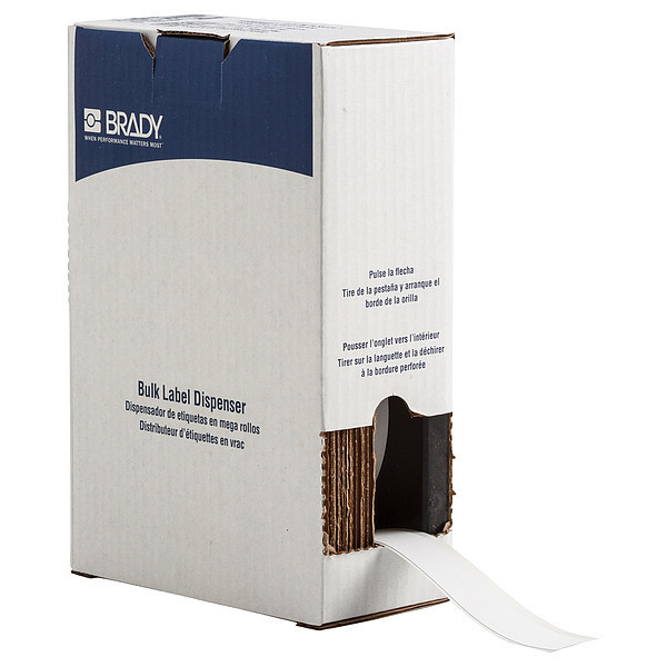 Brady Label, 1 in W, Indoor, White BM7C-1000-854-WT