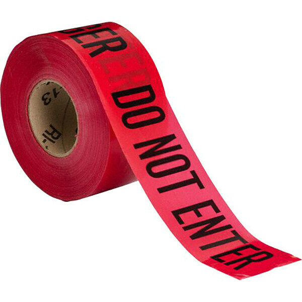 Zoro Select Barricade Tape, Red/Black, 1000 ft x 3 In 102824