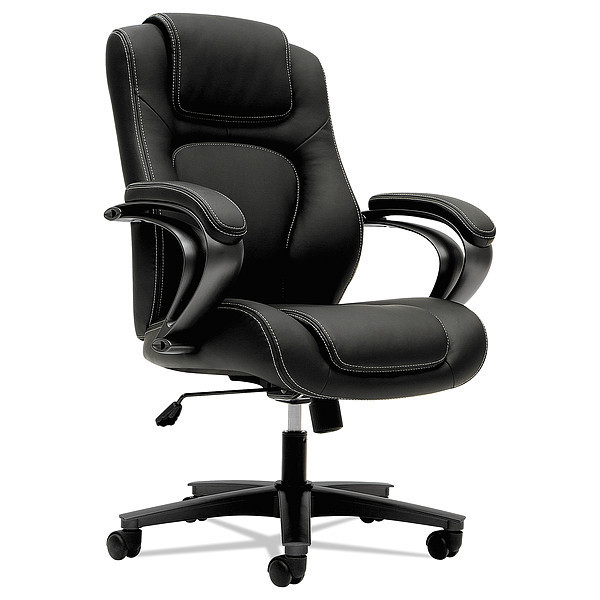 Hon Executive Chair, Fixed Padded, Upholstery: Black; Base: Black HVL402.EN11