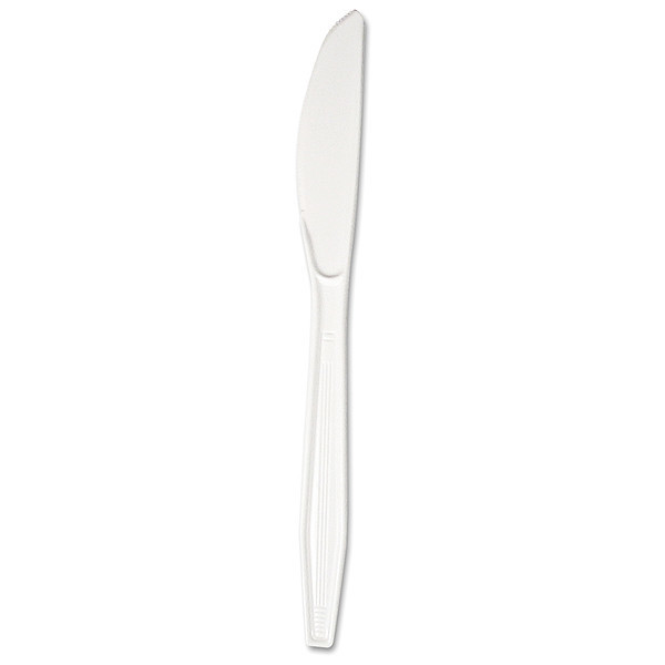 Zoro Select Disposable Knife, White, Heavy, PK1000 V01838