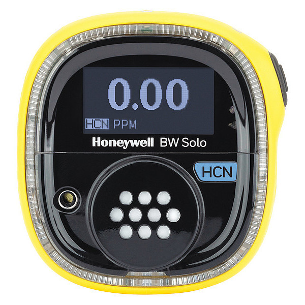 Honeywell Single Gas Detector, Black/Yellow, 2-5/8"H BWS1-Z-Y