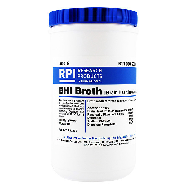 Rpi Brain Heart Infusion Broth, 500g B11000-500.0