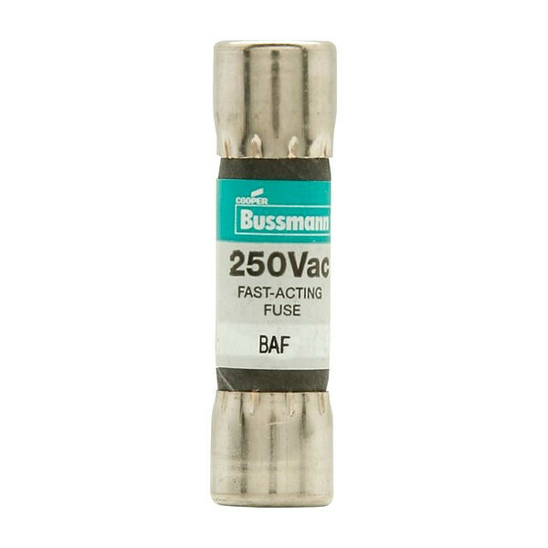 Eaton Bussmann Midget Fuse, BAF Series, Fast-Acting, 5A, 250V AC, Non-Indicating, 10kA at 125V AC, 200A at 250V AC BAF-5