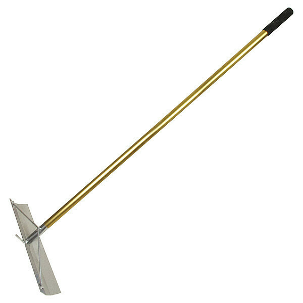 Kraft Tool Concrete Placer, Hook, Blade Width 4 in, Blade Length 19 1/2 in, Handle Length 60 in, Aluminum CC945