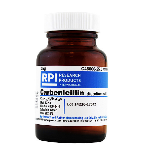 Rpi Carbenicillin, Disodium Salt, 25g C46000-25.0