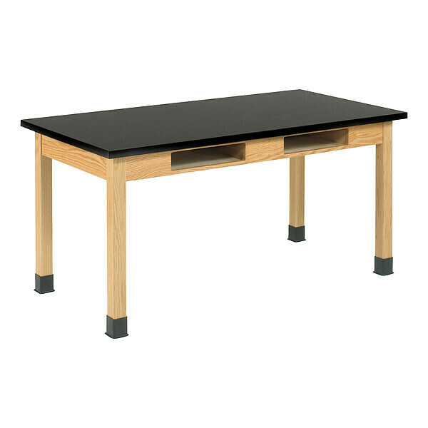 Diversified Woodcraft Compartment Table, Black, 30 in Overall L. C7142BK30N