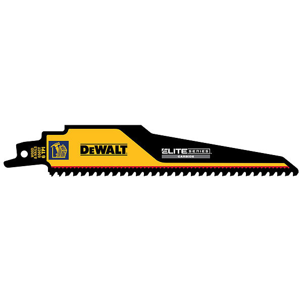 Dewalt Reciprocating Saw Blade, 6" L, 1" H DWAR656CT-1