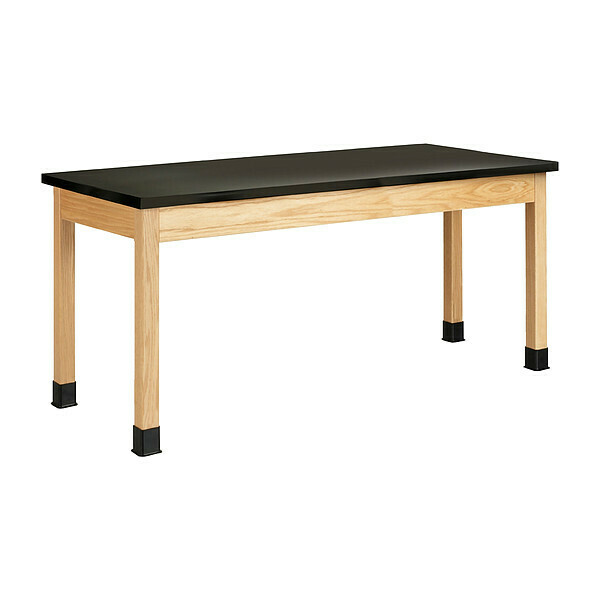 Diversified Woodcraft Plain Apron Table, Black, 30 in Overall L. P7152BK30N