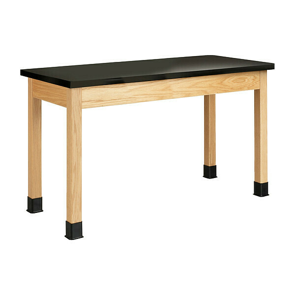 Diversified Woodcraft Plain Apron Table, Black, 30 in Overall L. P7202BK30E