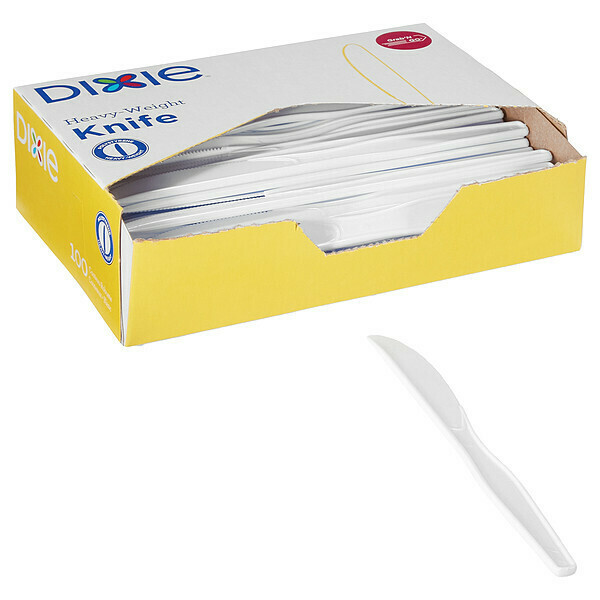 Dixie Disposable Knives, Plastic, PK100 KH207