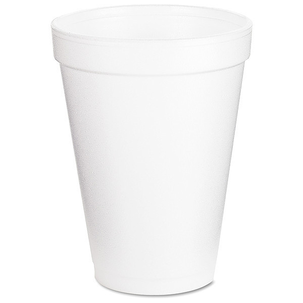 Dart Disposable Hot/Cold Cup, 12 oz, White, PK25 12J12