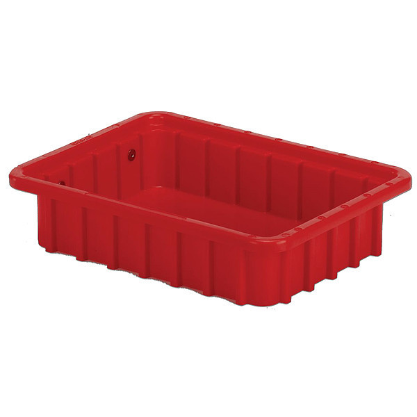 Lewisbins Divider Box, Red, Polyethylene, 10 3/4 in L, 8 1/4 in W, 2 1/2 in H DC1025 Red