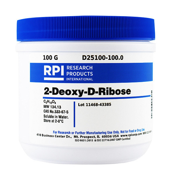 Rpi 2-Deoxy-D-ribose, 100g D25100-100.0