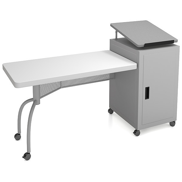 Oklahoma Sound 30"H x 68"W x 24"D EDPD Series Teachers Desk, Speckled Gray EDPD