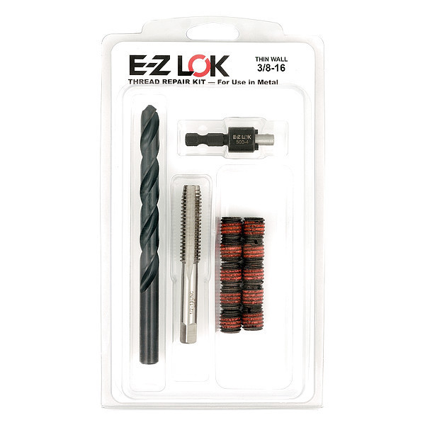 Zoro Select Thread Repair Kit, Self Locking Thread Inserts, Steel, 10 Inserts EZ-310-6