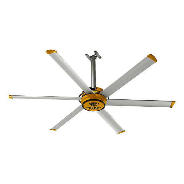 Big Ass Fans Ceiling Fan, Anodized Aluminum, 7 ft Dia. F-ES2-0701S34