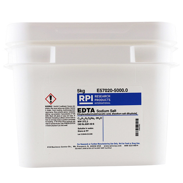 Rpi EDTA Disodium Salt, 5kg, Powder E57020-5000.0